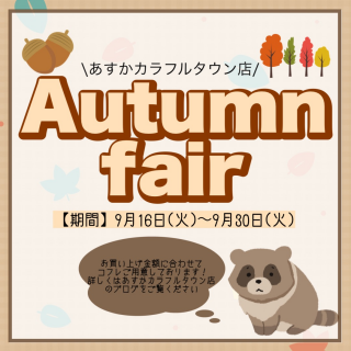 🍠秋のお買い物フェアスタート🍠