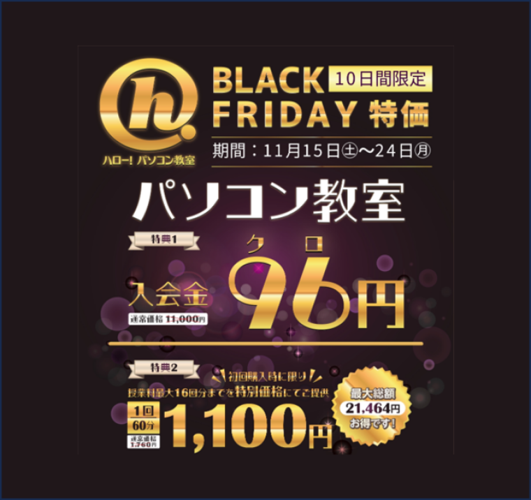 🎉 BLACK FRIDAY 特価！