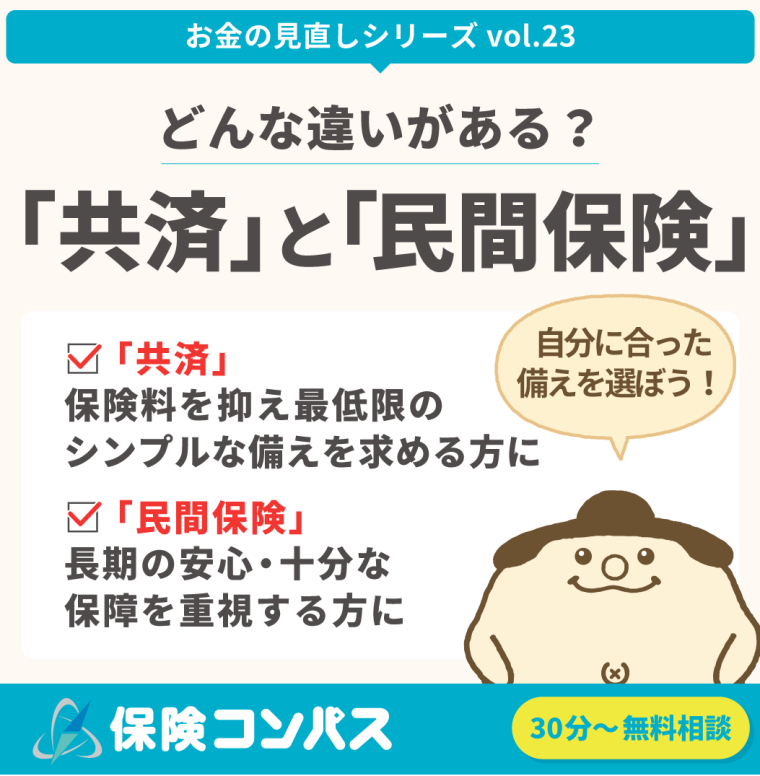 【共済と民間保険の違い】について